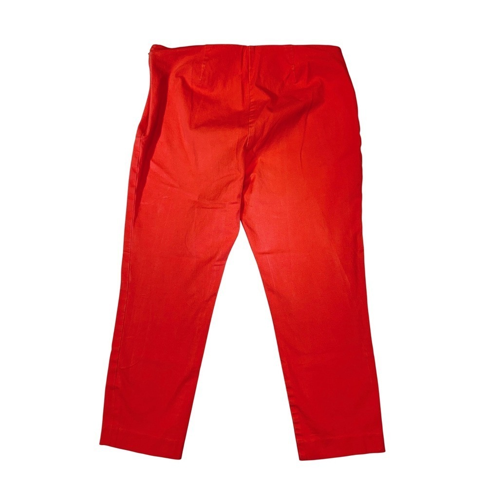 Lauren Ralph Lauren Womens Size 12 Coral Pink Side Zip Ankle Pants Cropped Slim - Picture 2 of 3